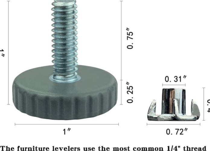 Round Leveler w/Black Nylon Base